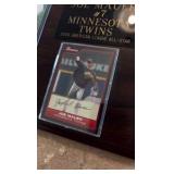 Joe Mauer Framed Player Photograph, Baseball Card and Engraved Nameplate, Great Decoration for any Twin Fan Who is Building a Man Cave