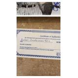 Bob Feller and Johnny Vandermeer Autographed 8x10 Baseball Pictur With Cerification Certificate