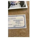 Bob Feller and Johnny Vandermeer Autographed 8x10 Baseball Pictur With Cerification Certificate