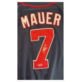 Autographed Joe Mauer Minnesota Twins Jersey, Twins Legend and Hall of Famer, Autograph is PSA Authenticated