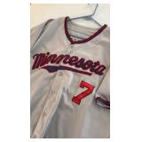 Joe Mauer Gray Minnesota Twins Jersey, Collectible 50th Anniversary Jersey With Patch (Not Autographed)