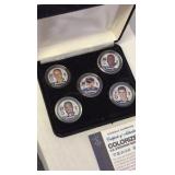 Minnesota Twins Coin Team Set, Rare Colorized Minnesota Star Quarters Featuring Joe Mauer, Justin Morneau, Ron Gardenhire, Johan Santana and Torii Hunter, Comes With Original Plastic Cases and Origina