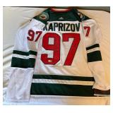 Kirill Kaprizov Autographed Jersey w/ Beckett COA Inscribed "2021 Calder" Size 52 Authentic Minnesota Wild Hockey Jersey
