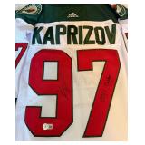 Kirill Kaprizov Autographed Jersey w/ Beckett COA Inscribed "2021 Calder" Size 52 Authentic Minnesota Wild Hockey Jersey