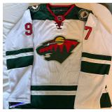 Kirill Kaprizov Autographed Jersey w/ Beckett COA Inscribed "2021 Calder" Size 52 Authentic Minnesota Wild Hockey Jersey