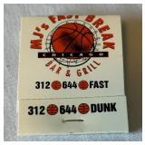 Michael Jordan Bar & Grill Matchbook MJ