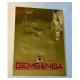Michael Jordan Gems of the NBA 23 kt Gold Limited Edition 1997 Basketball Card