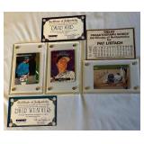 (3) Autographed and Encased Baseball Cards with COA - David Weathers, David Nied, Pat Listach