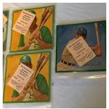(5) 1964 Auravision Record Cards - Allison, Gentile, Ward Vintage Baseball