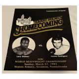 Larry Holmes Signed (Inside) 1983 World Heavyweight Championship WBC vs. Lucien Rodriguez Commemorative Boxing Program