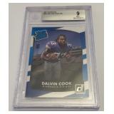 Dalvin Cook RC Beckett 9 Mint 2017 Donruss Rated Rookie #343 Minnesota Vikings Football Card