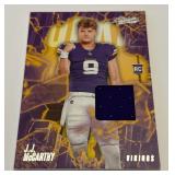 JJ McCarthy Relic RC 2024 Absolute #RF-JMY Minnesota Vikings Football Card