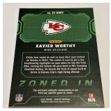 Xavier Worthy Relic RC 2024 Zenith Zoned In #ZI-XWY Rookie Football Card