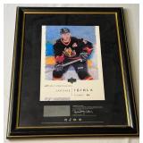 Jarome Iginla Auto Framed Hockey Piece Upper Deck Artistic Impressions