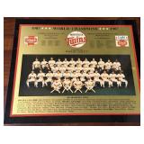 Minnesota Twins 1987 World Series Champions Baseball Plaque