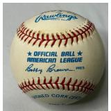 Jack Morris, Tom Kelly, John Gordon and Signed Rawlings OALB Brown Baseball - Minnesota Twins