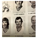 Minnesota Fighting Saints Hockey Vintage Team Photo w/ Autos From Wayne Connely, Dave Keon, and Mike Antonovich
