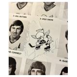 Minnesota Fighting Saints Hockey Vintage Team Photo w/ Autos From Wayne Connely, Dave Keon, and Mike Antonovich