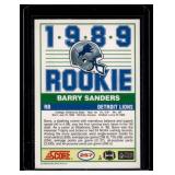 Barry Sanders RC 1989 Score #257 Rookie Football Card