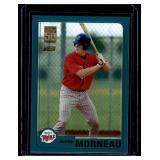 Justin Morneau RC 2001 Topps Traded #235 Rookie Minnesota Twins Baseball Card