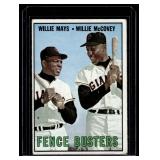 Willie Mays / Willie McCovey 1967 Topps Fence Busters #423 Vintage Baseball Card