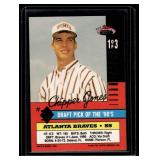 Chipper Jones RC 1992 Topps Stadium Club #1 Rookie Baseball Card