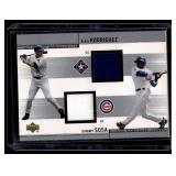Alex Rodriguez / Sammy Sosa Dual Game-Used Relic 2022 Upper Deck Combo Jersey #CJ-RS Baseball Card
