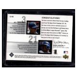 Alex Rodriguez / Sammy Sosa Dual Game-Used Relic 2022 Upper Deck Combo Jersey #CJ-RS Baseball Card