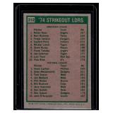 Nolan Ryan 1975 Topps Strikeout Leaders #312 Vintage Baseball Card