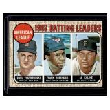 Carl Yastrzemski / Frank Robinson / Al Kaline 1968 Topps AL Batting Leaders #2 Vintage Baseball Card