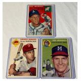 1954 Topps 3 Vintage Baseball Card Lot #1