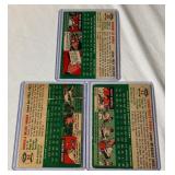 1954 Topps 3 Vintage Baseball Card Lot #1