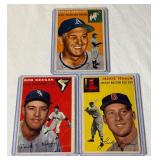 1954 Topps 3 Vintage Baseball Card Lot #1