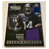 Stefon Diggs RC Relic 2015 Rookies and Stars Dress For Success #DS13 Rookie Minnesota Vikings Football Card