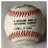 Enos Slaughter Signed Rawlings ONLB White Baseball