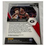 Anthony Edwards RC 2021 Prizm Draft Picks #65 Rookie Minnesota Timberwolves Basketball Card