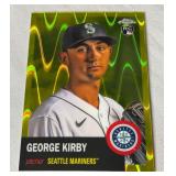 George Kirby RC /250 Yellow Raywave 2022 Topps Chrome #460 Numbered 144/250 Rookie Baseball Card