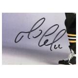 Mario Lemieux Signed Photo with JSA COA Strohs Hockey Plaque With Card