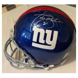 Tiki Barber Signed Full Sized New York Giants Ridell Authentic Football Helmet With Steiner COA