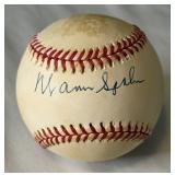 Warren Spahn Signed Baseball Rawlings ONLB White Ball With JSA COA