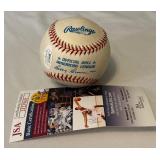 Billy Rogell Signed Baseball Rawlings OALB Brown Ball with JSA COA