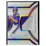 2023 Kirk Cousins NFL Panini National Treasures "Treasured Patches" 2-Color Patch 22/25 Minnesota Vikings Football Card No. TP-KCO