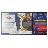 3-Card NFL Superstar QB Parallel/Insert Football Card Lot (Burrow, Allen, Lamar)