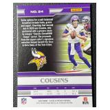 2020 Kirk Cousins NFL Panini Plates and Patches Orange 01/65 Minnesota Vikings Football Card No. 24