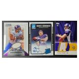 3-Card Minnesota Vikings NFL Patch/Auto Football Card Lot