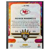 2025 Patrick Mahomes Panini Donruss "Gridiron Kings" NFL Kansas City Chiefs Football Card No. GK-PMS