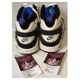 Doug West Signed 2x Nike Air Force Shoes Size 13.5 With JSA COA - Minnesota Timberwolves Basketball