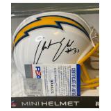 Austin Ekeler Signed Mini Football Helmet With PSA/DNA COA