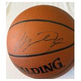 MICHAEL JORDAN AUTOGRAPHED Basketball with PSA / DNA Letter of Authenticity - Spalding Official NBA Ball and Case