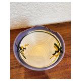 Handcrafted Ceramic Bowl Signed RHM, 7 Inch Diameter
